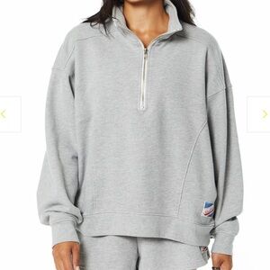 SoulCycle Light Gray Quarter-Zip Sweatshirt